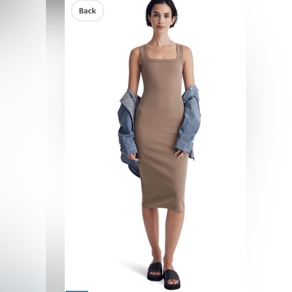 Madewell Dresses & Skirts - Madewell Tan Ribbed Dress